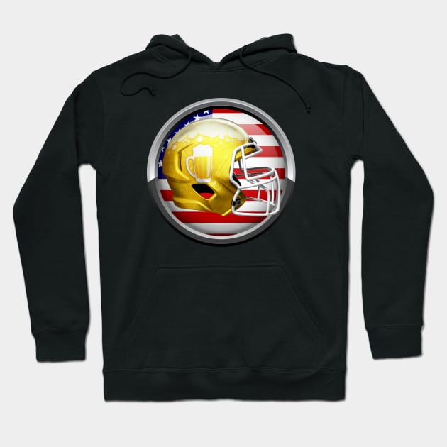 American Football Beer Hoodie by CTSports